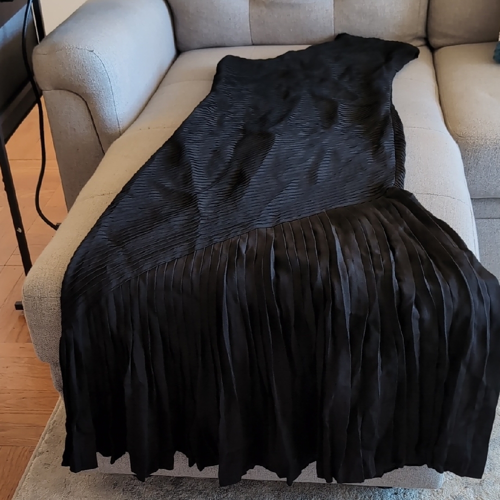 Elegant Black Pleated Skirt
